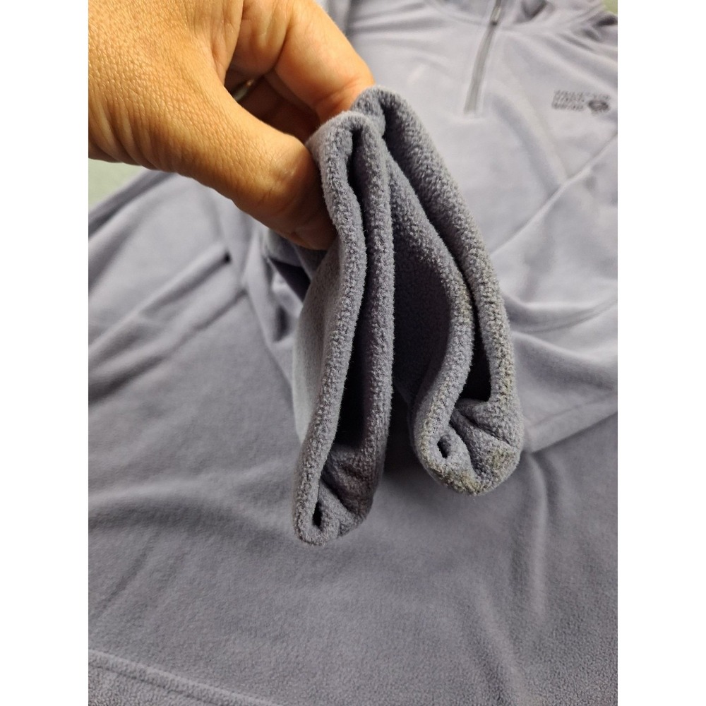 Mountain Hardwear Pullover Womens XL Gray 1/4 Zip High Neck Fleece Top - Picture 4 of 10